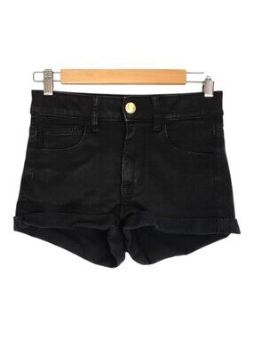American Eagle Womens Super Super Stretch AEO Sateen Hi Rise Shortie Shorts Sz 4